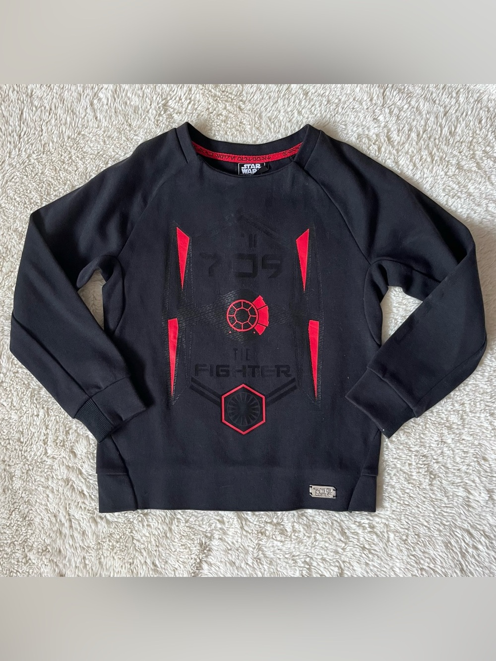Star Wars Black & Red TIE Fighter Pullover Kids Sz M